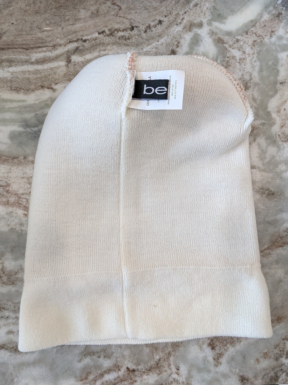 bebe Ladies Leopard Knit Hat & Scarf Set in Beige/Pink - Picture 11 of 16